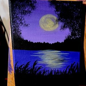 Calm Willow- Acrylic landscape painting